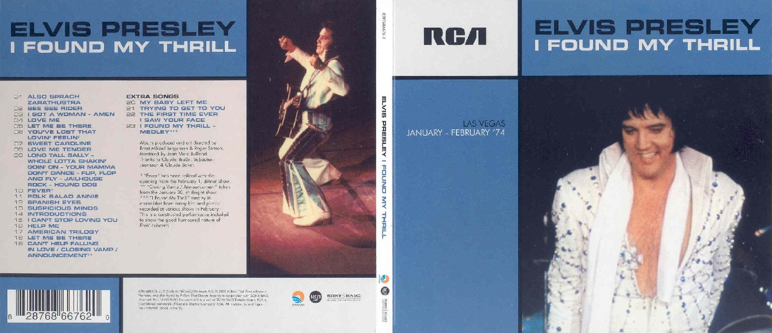 Also Sprach Zarathustra / See See Rider / I Got A Woman - Amen / Love Me / Let Me Be There / You've Lost That Lovin' Feelin' / Sweet Caroline / Love Me Tender / Long Tall Sally - Whole Lotta Shakin� Goin� On - Mama Don't Dance - Flip, Flop And Fly - Jailhouse Rock - Hound Dog / Fever / Polk Salad Annie / Spanish Eyes / Suspicious Minds / Introductions / I Can't Stop Loving You / Help Me / An American Trilogy / A Big Hunk O' Love / Can't Help Falling In Love --- Bonus-Tracks: My Baby Left Me (28.1, MS) / Tryin To Get To You (28.1, MS) / The First Time Ever I Saw Your Face (1.2, DS) / Blueberry Hill & I Can�t Stop Loving You (ein "k�nstliches" Medley, zusammengestellt aus verschiedenen Shows).