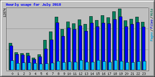 Hourly usage for July 2018