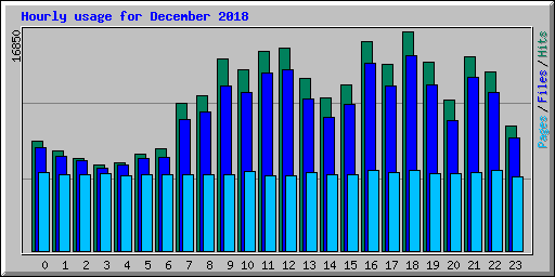 Hourly usage for December 2018