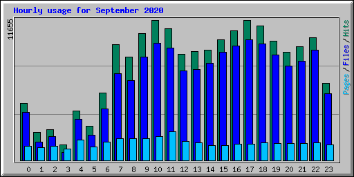 Hourly usage for September 2020