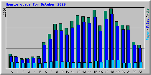 Hourly usage for October 2020