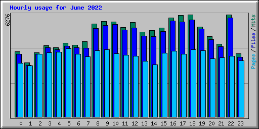 Hourly usage for June 2022