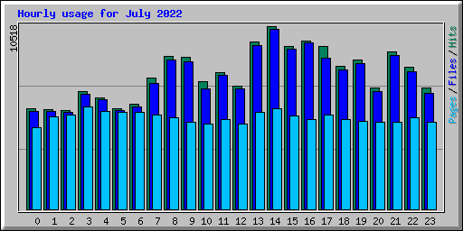 Hourly usage for July 2022