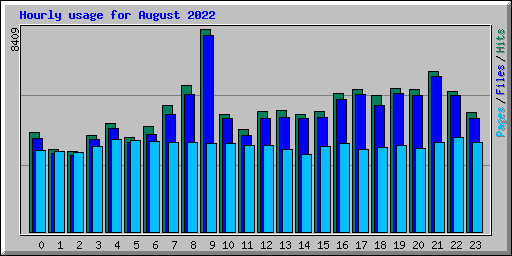Hourly usage for August 2022