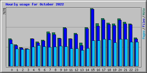 Hourly usage for October 2022